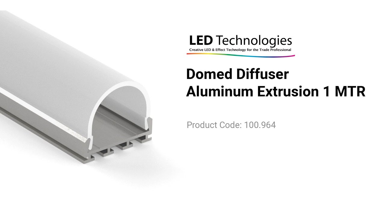 Domed Diffuser Aluminum Extrusion 1MTR