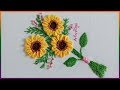 Hand Embroidery: Buttonhole Bar Sunflowers | Bordado a Mano: Girasoles en Puntada Barra de Ojal