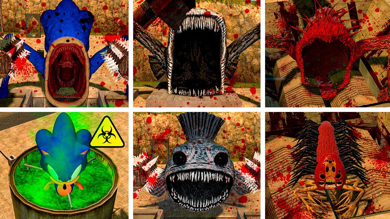 I Tortured New All Sea Eaters Monsters Family In Garry's Mod!