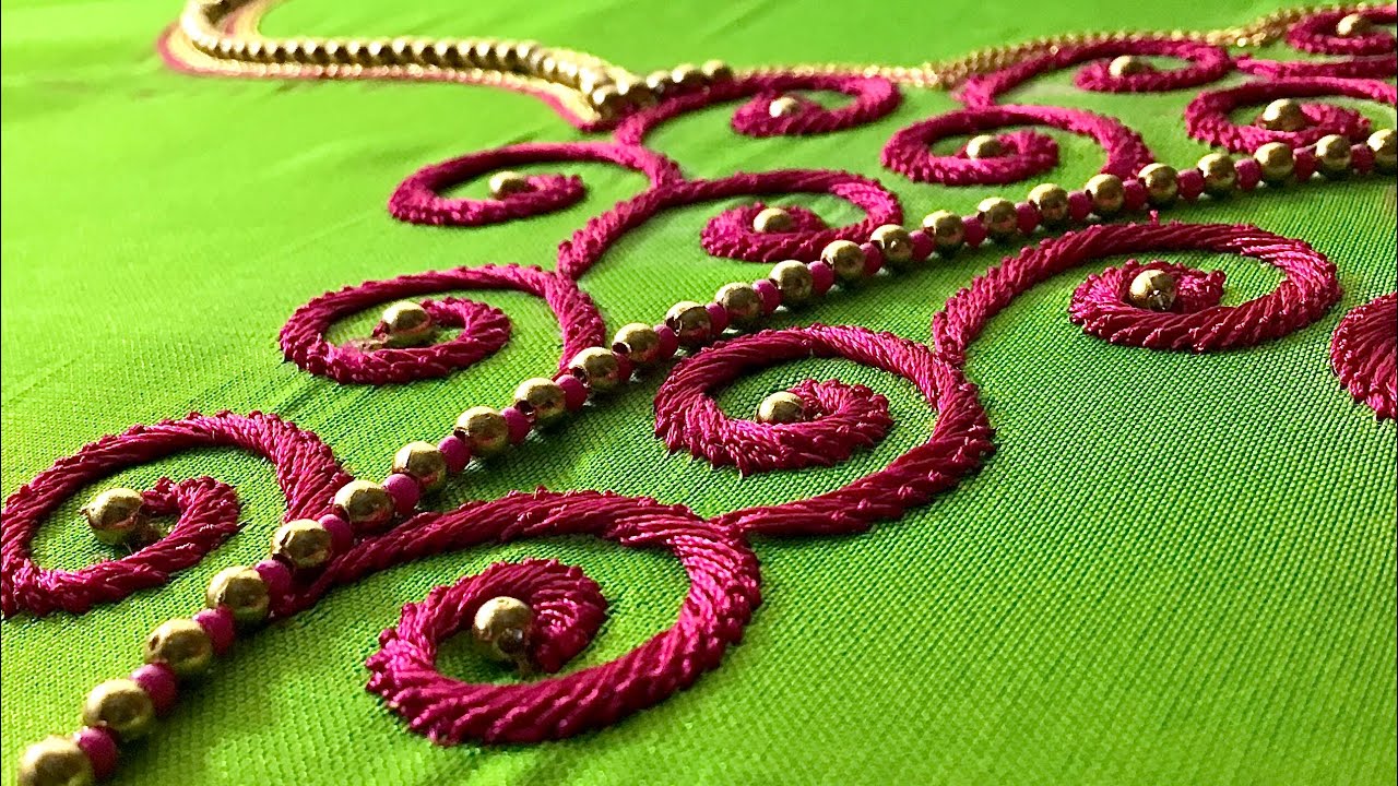 Half load stitch/ Button hole stitch tutorial/ Designer blouse