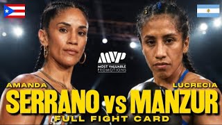 Amanda Serrano vs Lucrecia Manzur Full Fight Card