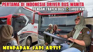 DRIVER BUS WANITA PERTAMA DI INDONESIA ⁉️ PERJALANAN 1400 KM| LADY DRIVER MPM