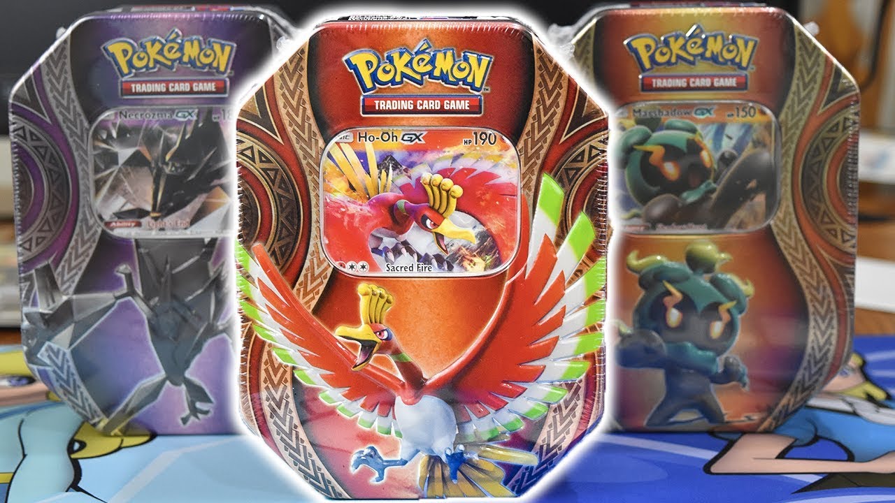 New Pokemon Ho Oh Gx Pokemon Card Tin Opening