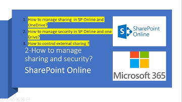 13-How to manage sharing and security in SharePoint online and OneDrive?