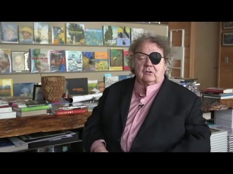 Dale Chihuly talks about "Slate Green and Amber Tipped Chandelier" installed at Renwick Gallery