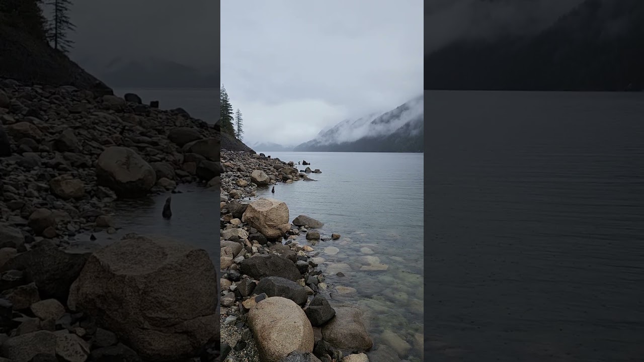 Majestic Alouette Lake in the Rain - A Visual Symphony of Nature