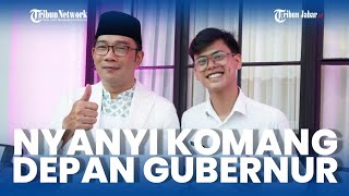 MOMEN HUSEIN GURU MUDA PANGANDARAN KETEMU RIDWAN KAMIL, PAMER SUARA MERDU NYANYI LAGU KOMANG