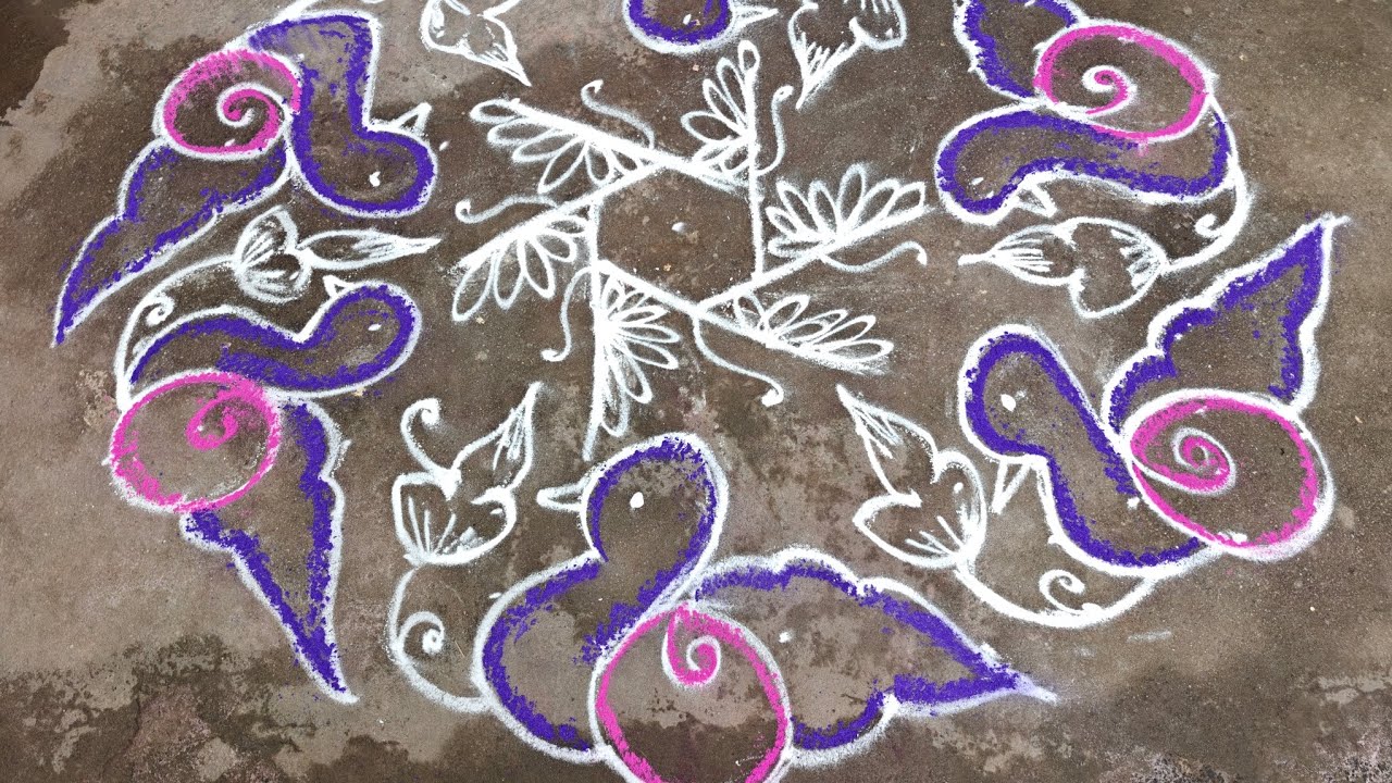 Peacock kolam