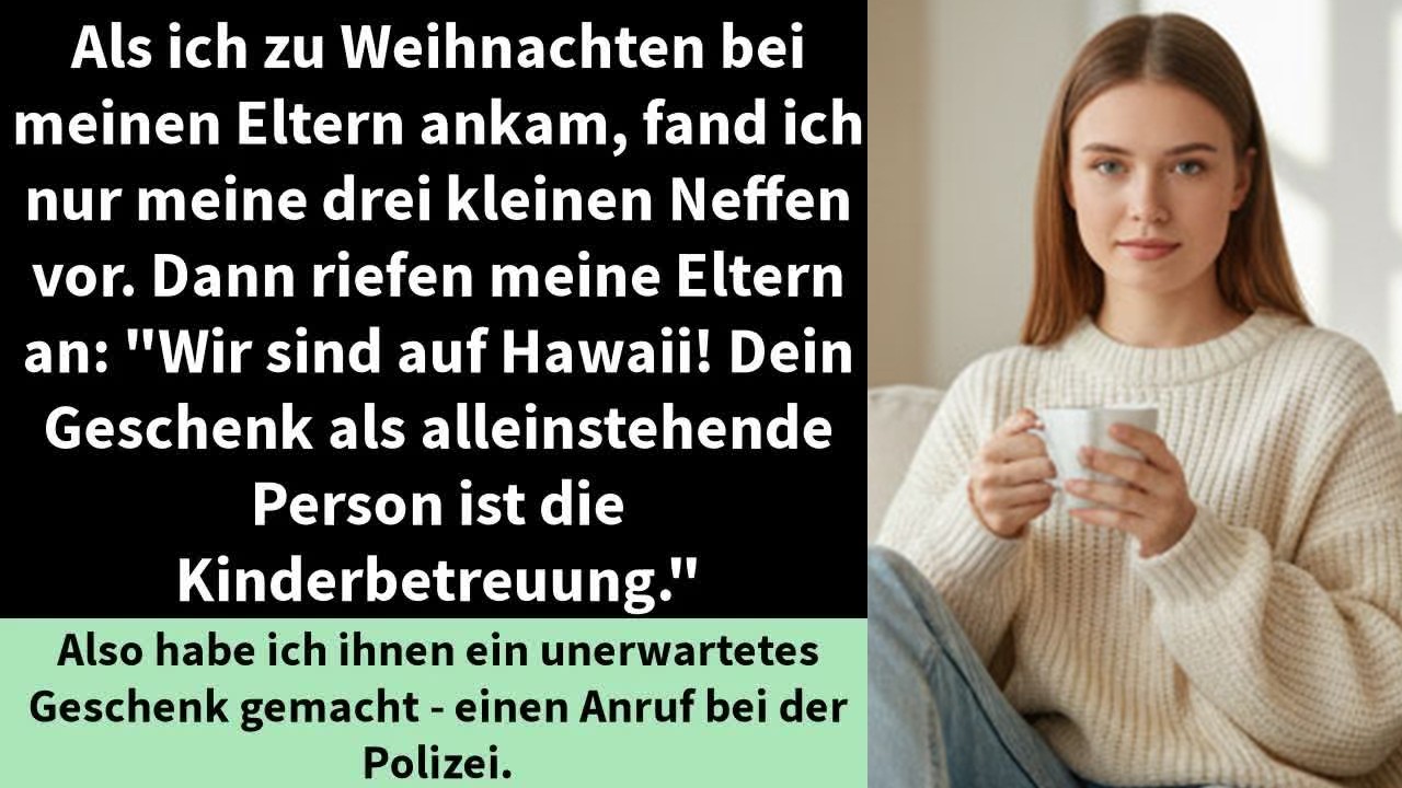 Als ich Weihnachten bei meinen Eltern ankam, waren nur meine drei kleinen Neffen da