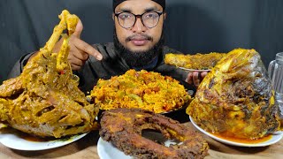 SPICY WHOLE CHICKEN CURRY, SPICY SCHEZWAN FRIED RICE, FISH FRY, BIG FISH HEAD CURRY, EATING VIDEOS
