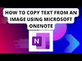 How to copy text from an Image using Microsoft OneNote