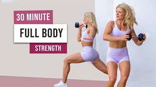 30 MIN KILLER Full Body Workout - With Weights - No Jumping - No Repeat  Home Workout 