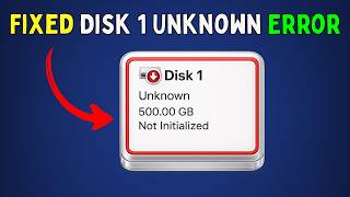 How to Fix “Disk 1 Unknown Not Initialized in Windows” error Windows 11/10/8/7