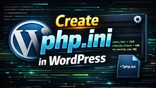 How to create PHP ini file in wordpress site  - step by step guide  2026