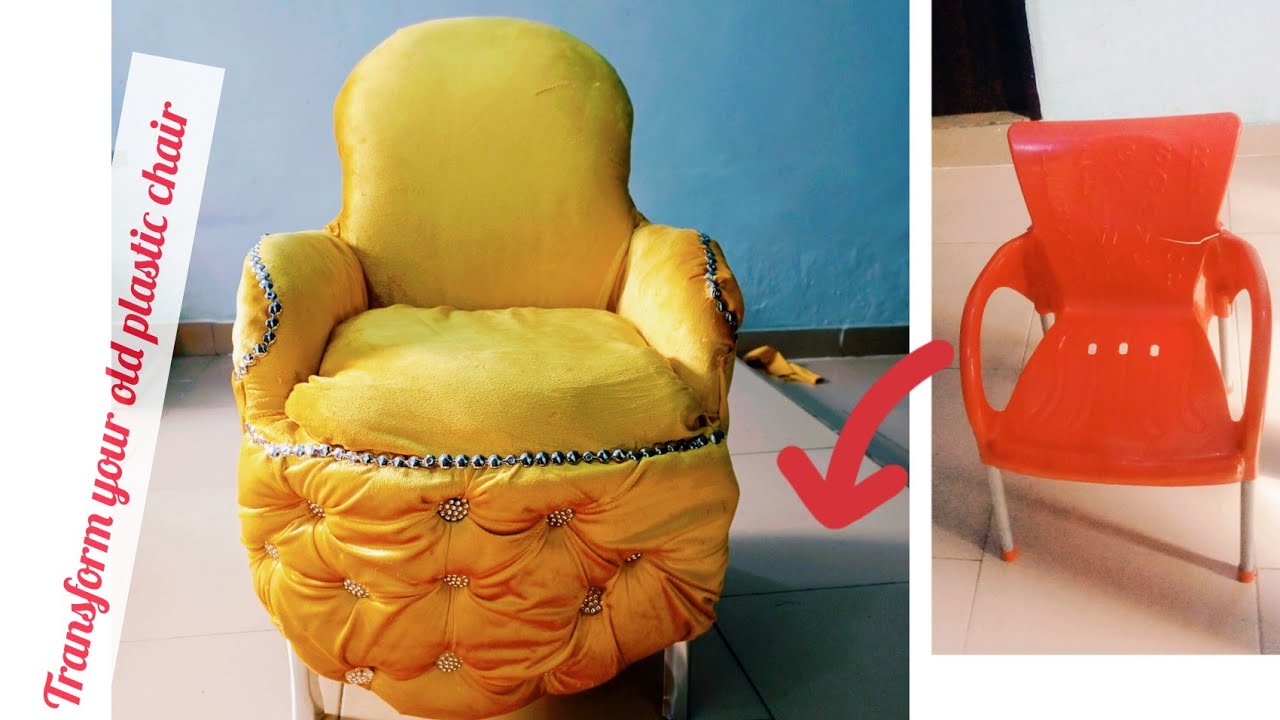 Amazing old plastic chair transformation. how I transformed this old