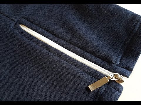 How to sew Zipper in the trouser leg Jak wszyć ekspres do nogawki spodni