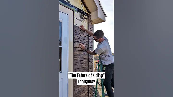 installing vinyl stone looking siding #diy #homeimprovement #siding