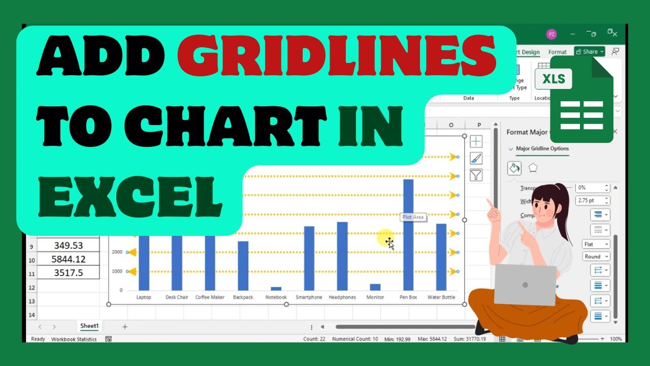 matplotlib plot linestyle how to add gridlines in... How To Add Gridlines To Chart In Excel - YouTube