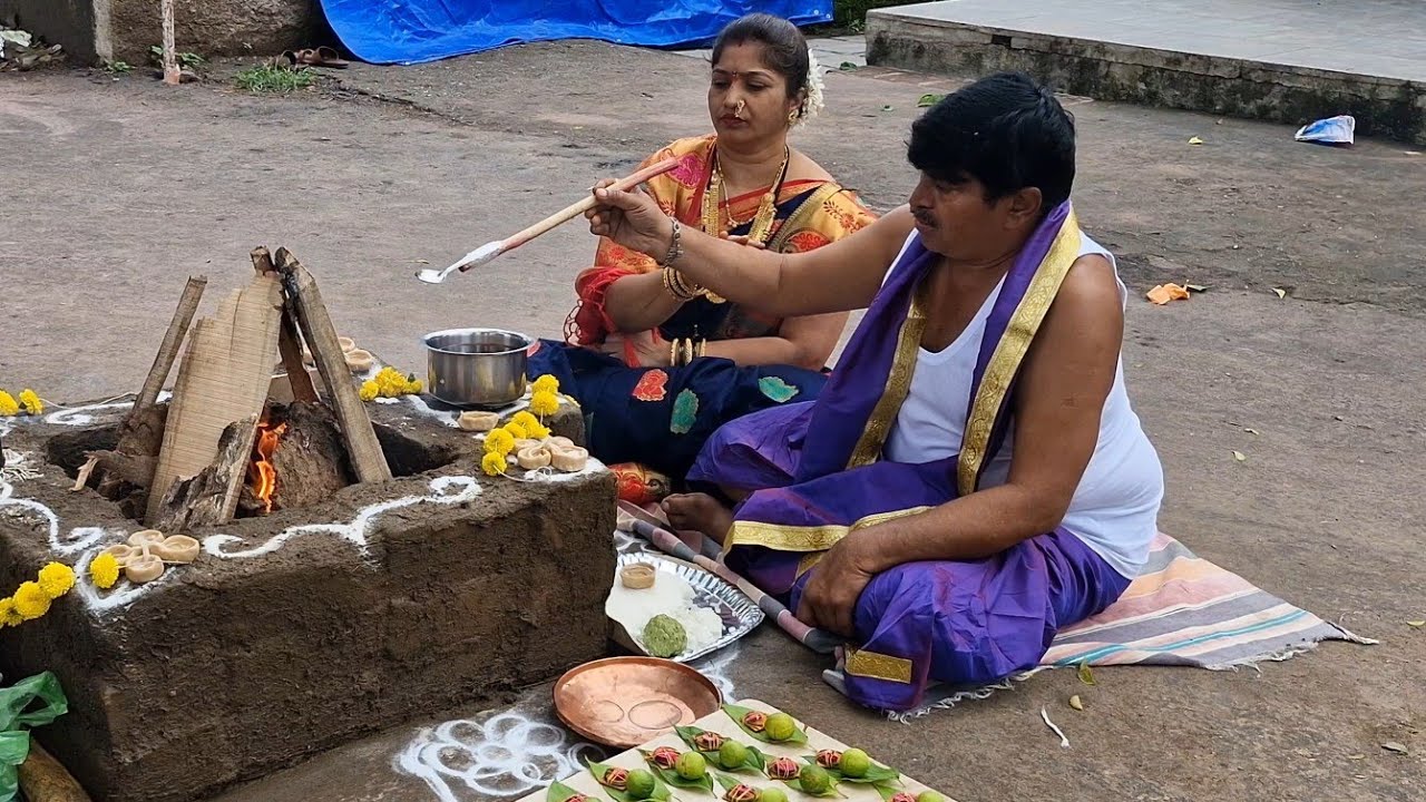 सकाळी सुरू केली होम पूजा..😍सर्वकाही देवी आईनेच करून घेतल..
