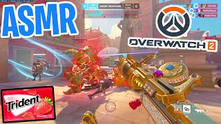 ASMR Gaming 😴 Overwatch 2 Junkrat Competitive! Relaxing Gum Chewing 🎮🎧 Controller Sounds + Whisper 💤 screenshot 2