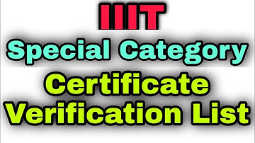 IIIT Special Category Certificate Verification List |Ap IIIT Admissions|Rgukt Nuzivid|Rgukt IIIT