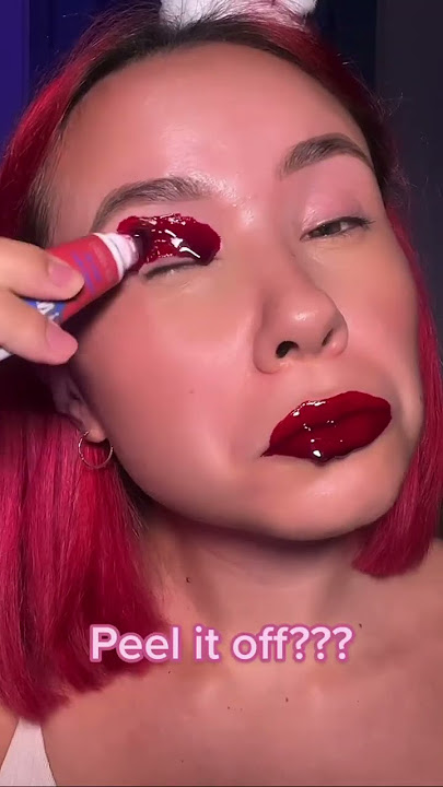 Peel off makeup with peel off tint💕 PEEL IT OFF??? #makeuptutorial