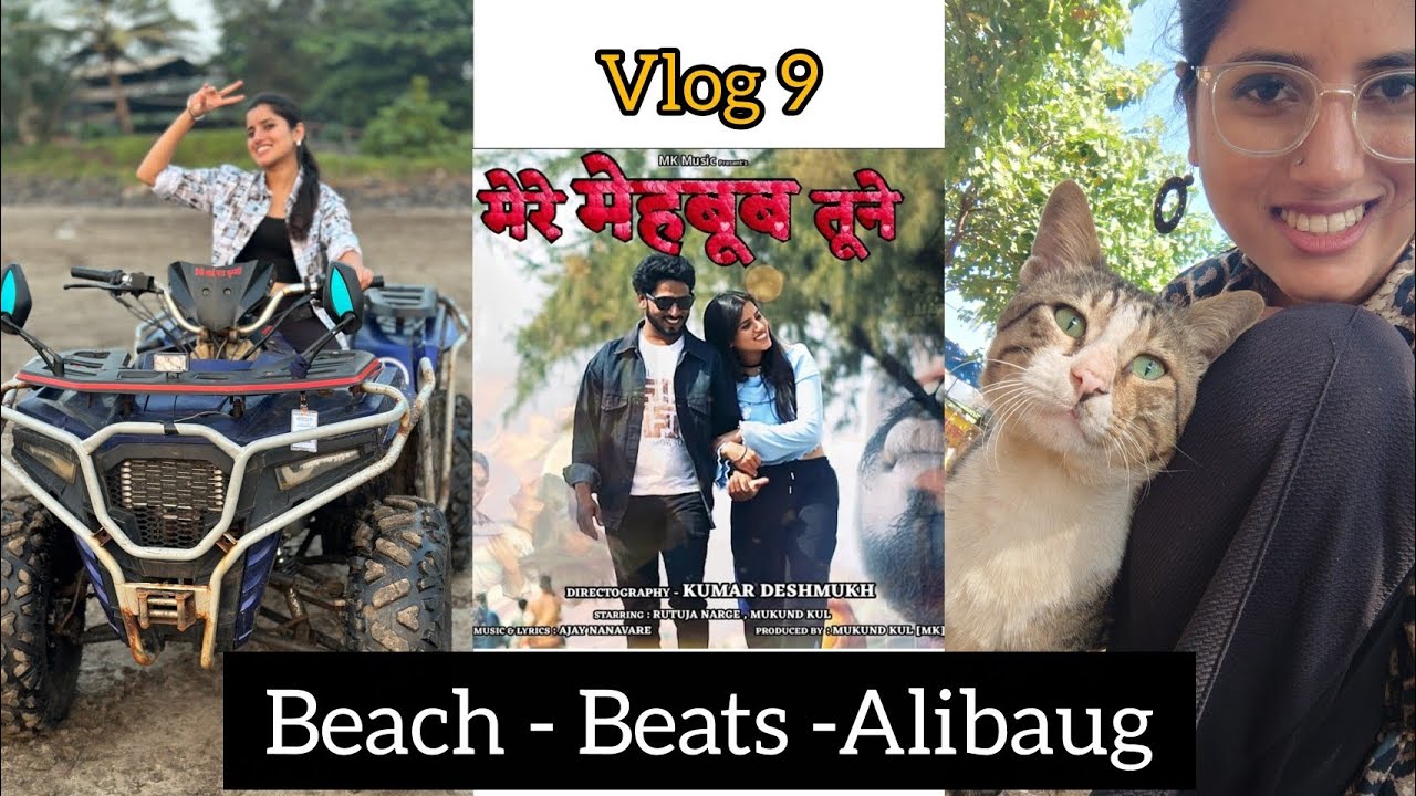 Mere Mehboob Tune Song BTS | Beach-Beats- Alibaug| Vlog 9 | RutujaUnscripted ▶️