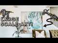 DIY LARGE SCALE ART | Shower Curtain Art Hack!