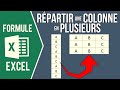 EXCEL - RÉPARTIR LES DONNÉES D'UNE COLONNE SUR PLUSIEURS COLONNES (Avec la formule ORGA.LIGNES)
