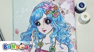 Hướng dẫn bé tô màu Công chúa sành điệu 4 ~ Coloring Princess