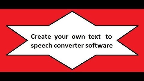 How to Make Your Computer Speak Whatever You Type