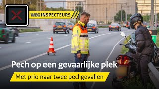 Gevaarlijk pechgeval op de snelweg! | Weginspecteurs #1