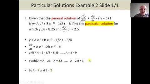 MATHS 5 SOLVING ODES NON HOMOGENEOUS VIDEO 1