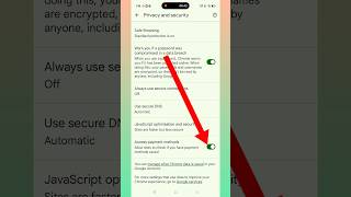 Google Chrome Setting And Privacy Security #shorts #youtubeshorts #mobile