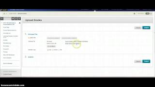 Uploading a file to the Blackboard Grade Center