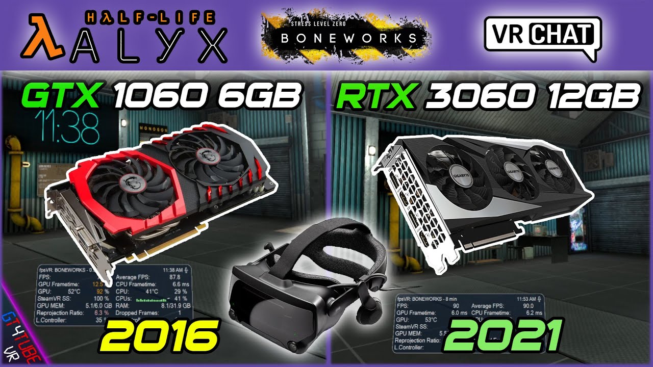 GTX 1060 Vs RTX 3060 - 5 Years Difference - VR Test in 3 Games