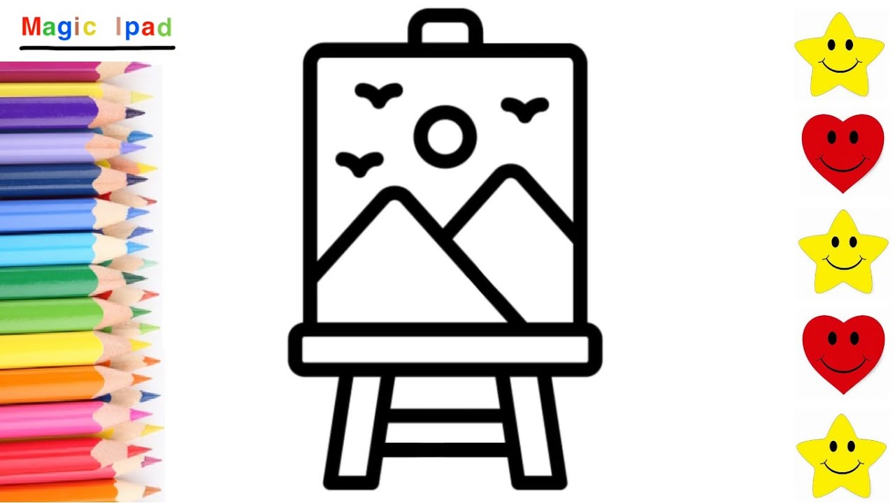 Como dibujar un LIENZO DE PAISAJE | dibujos para niños 💓⭐ How to draw a