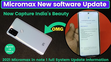 Micromax New Update in 2021| Micromax in note1 full System Update Information|JITECHNO