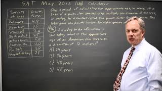 SAT Test 5: Tree height linear - question #4-16