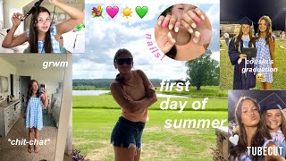 FIRST DAY OF SUMMER BREAK VLOG! | nails, grwm, and more!