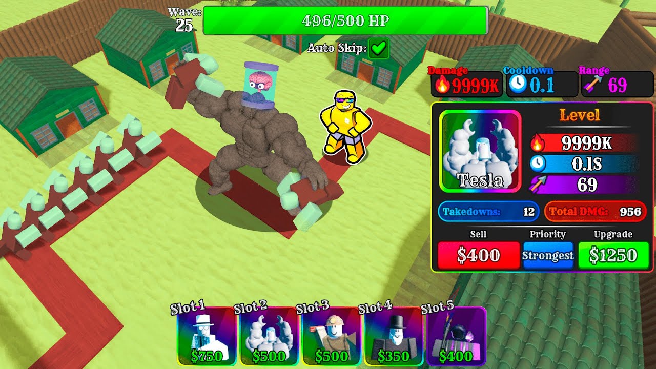 Unlocking GIANT TESLA In Dead Rails Tower Defense