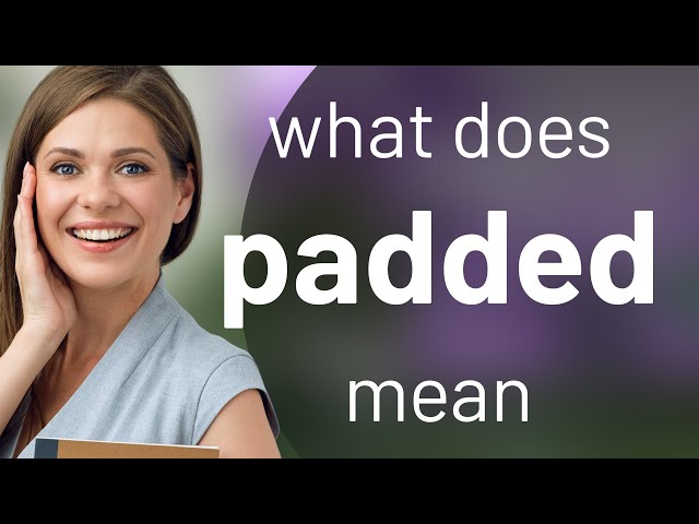 Padded — definition of PADDED 