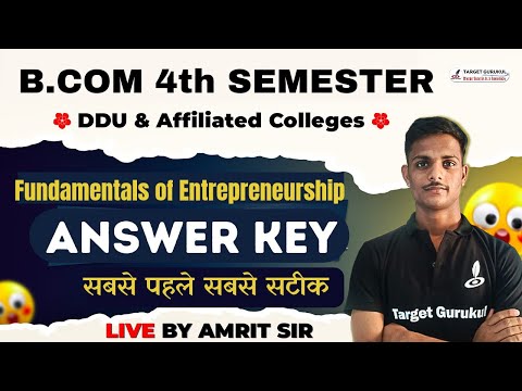 Fundamentals of Entrepreneurship Answer Key 