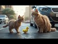 Mama Cat🐱 And Baby lucy🐾 Saves the Little Duckling And Adopted🐣🏡💕