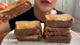 Asmr nutella sandwich chocolate toast ...
