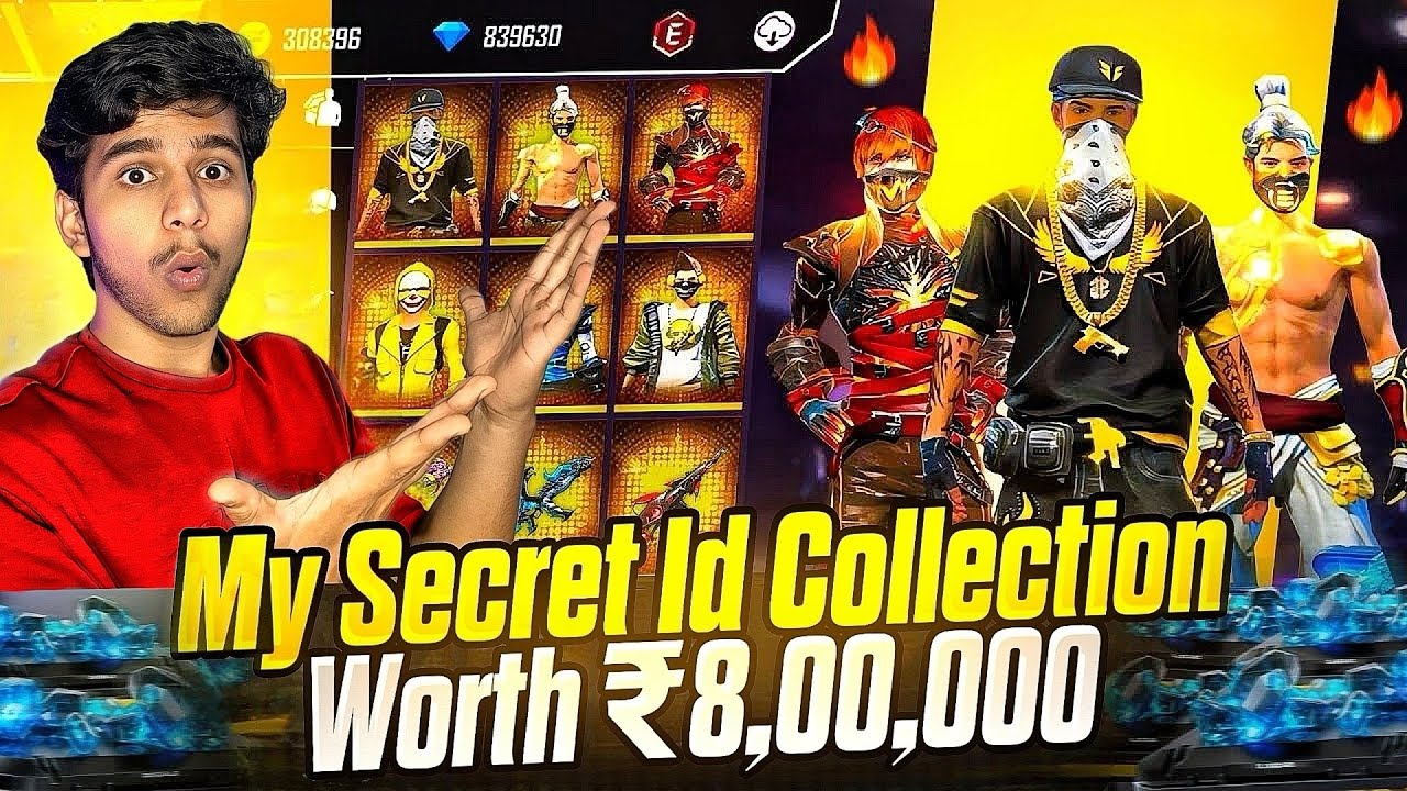 My Secret id Collection worth ₹8,00,000 in Free fire - Gaming with Raahim