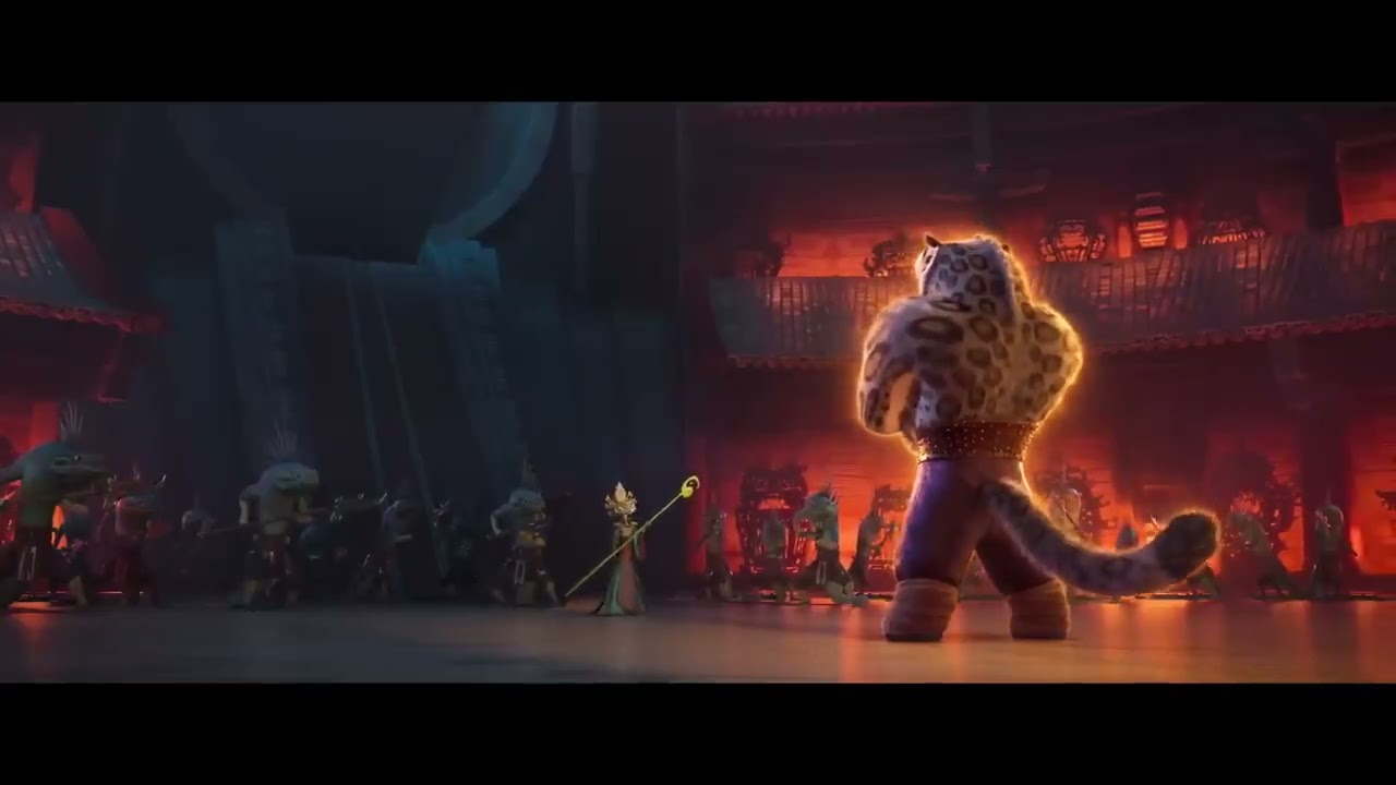 Chameleon Vs Tai Lung Fight Scene kung fu panda 4 2024 Movie CLIP HD