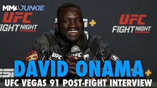 David Onama Explains Weight Miss, Thought He Beat Jonathan Pearce 'At His Own Game' | UFC on ESPN 55