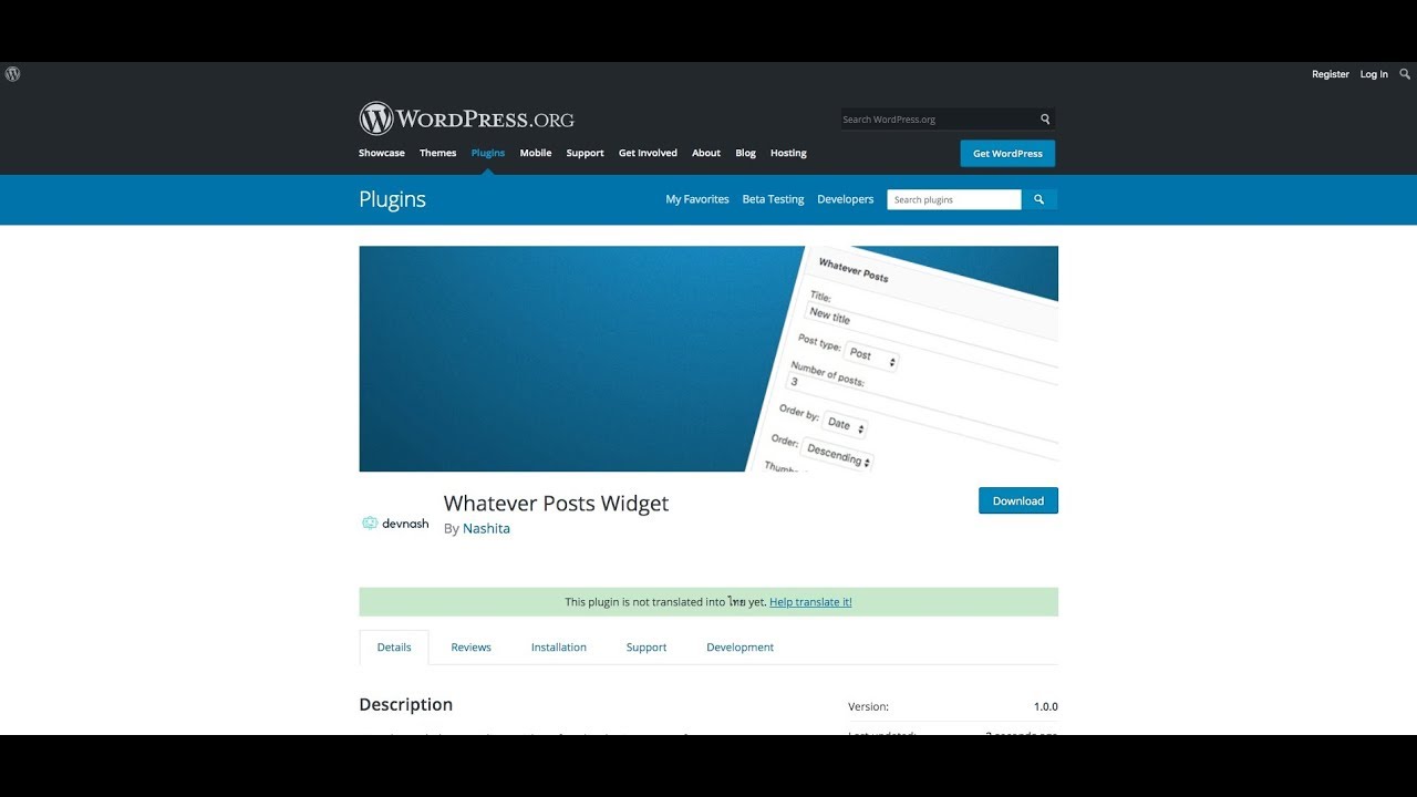 How to use WordPress plugin 'Whatever Posts Widget' - YouTube