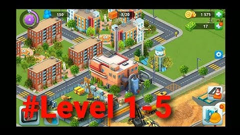 GLOBAL CITY: Build Your Own World. Building Game. Level 1-5 BEGINNER !